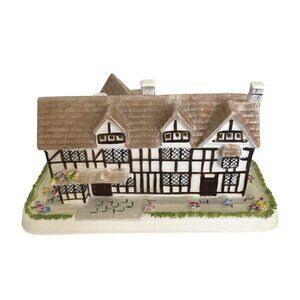 Coalport Shakespeares Birthplace Cottage Collectible Fine Bone China England VTG